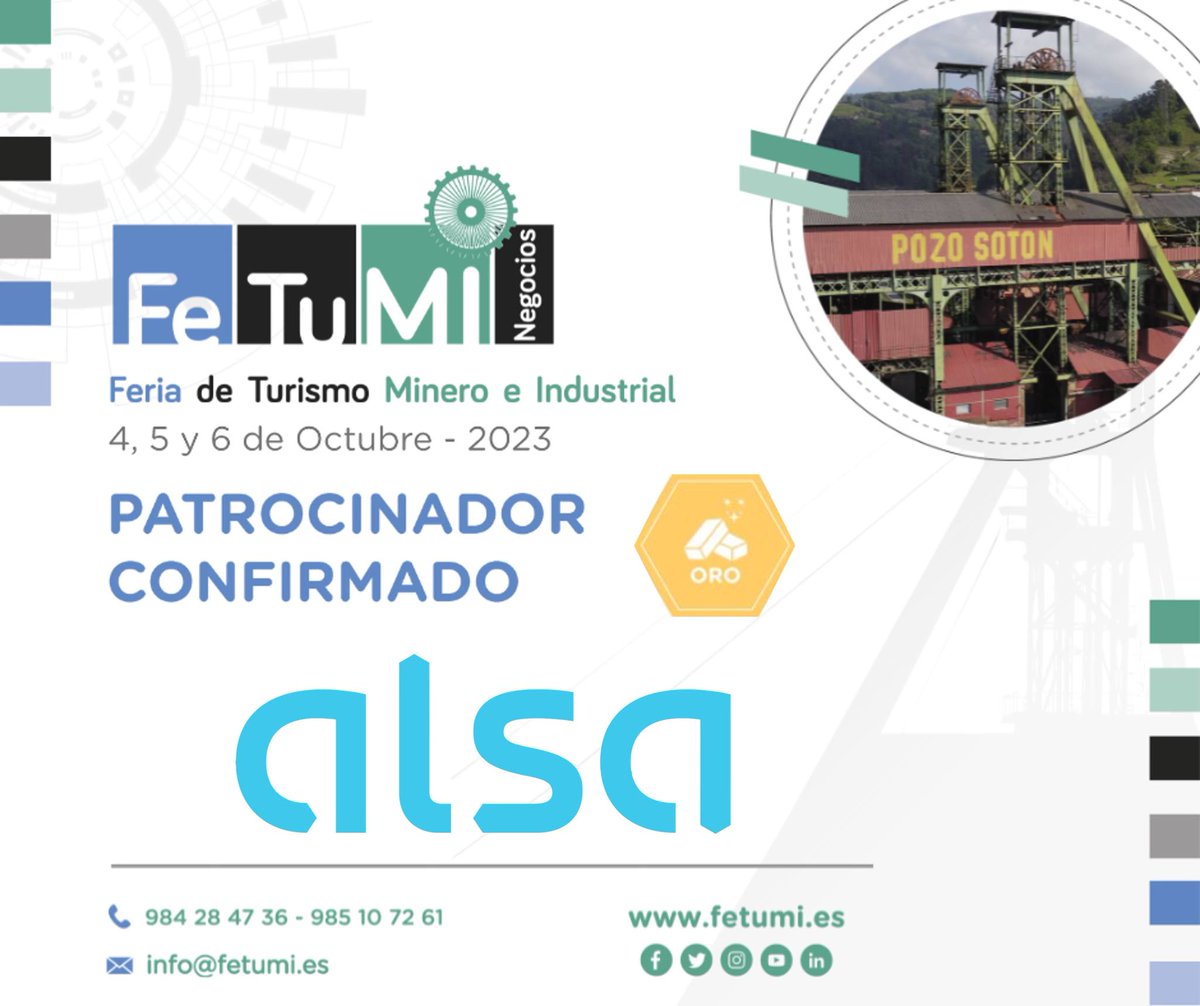 El <a href="/AytoMieres/">Ayto. de Mieres</a>, SADIM-GrupoHunosa, <a href="/azzHoteles/">azz hoteles</a> y <a href="/Alsa_autobuses/">Alsa</a> son también patrocinadores oficiales de #Fetumi ¡Muchas gracias por vuestra colaboración para que #FetumiNegocios sea un éxito un año más!