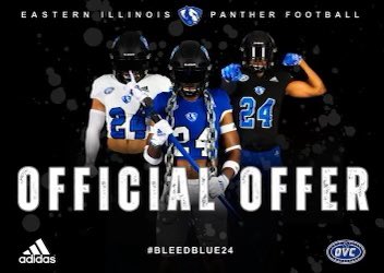 After a great call with @CoachCannova63 I’m honored to announce I have received an offer from Eastern Illinois University! @EIU_FB @23botter @Rogey5574