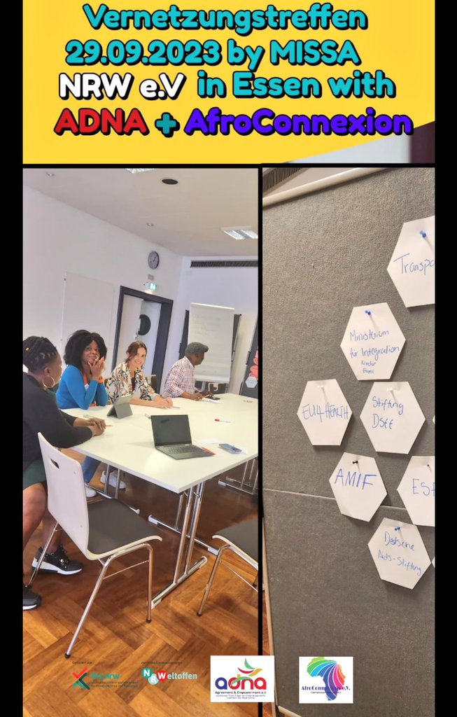 empowerment_4's tweet image. Vernetzungstreffen 29.09.2023 by MISSA NRW e. V in Essen with @adna4empowerment &amp;amp; afroconnexionsev.

#NRW
#ADNA
#afroconnection