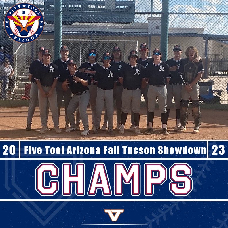 🏆CHAMPIONS🏆 Congratulations to the @AZ_Athletics 2025 Orange on winning the Upperclass Championship of the @FiveTool Arizona Fall Tucson Showdown! #WatchEm