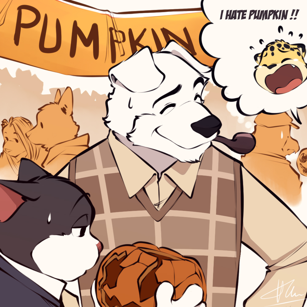doraemonbasil's tweet photo. "Well, at least he made the pumpkin look scary! (both literally and figuratively)"
#furryart #digitalart #originalcharacter https://t.co/GiJzWRu4Zv