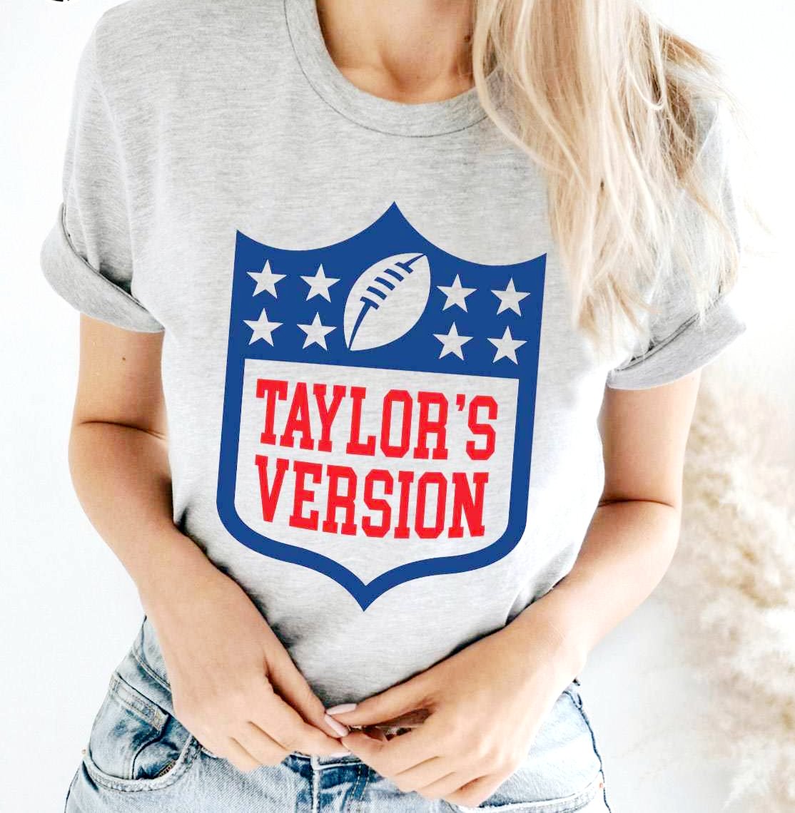 xmosestee's tweet photo. Taylor's version NFL Shirt #TaylorSwift #nfl https://t.co/jkOszXJdDv