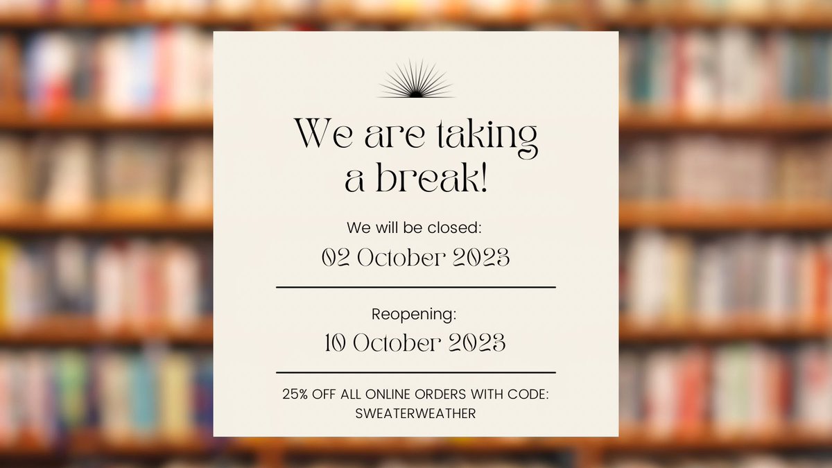 We’ve got good news and bad news. 

The bad news? COVID has hit our store and we’re closing until 10/10 to safely quarantine. 

The good news? We’re still open for online orders and giving you 25% off with code SWEATERWEATHER at checkout. 

See you online!