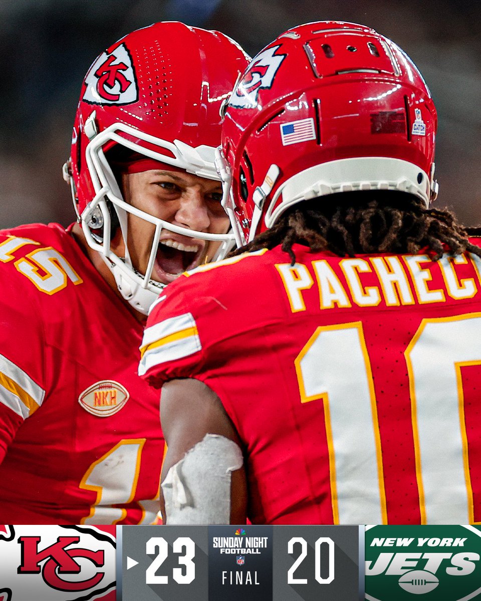 FINAL: The @Chiefs win their 3rd straight game. #KCvsNYJ
