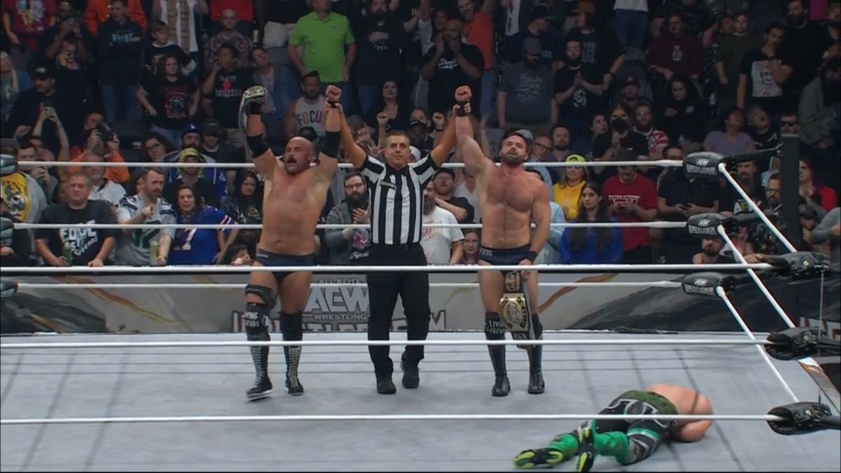 #AndStill FTR defeats Aussie Open to Defend the AEW Tag Team Championship #AEWWreslteDream