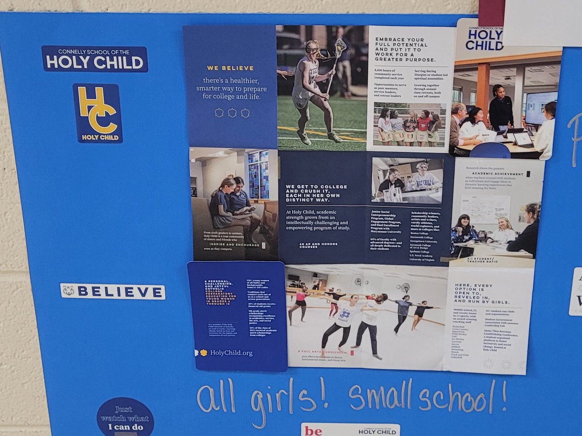 StJosephsRCS's tweet photo. #principalnotes One thing that is so great about @ADWCathSchools is all the great high school choices for our 8th graders!   I took all the great info they provided &amp; made a collage for our 8th graders in their hallway!  Oh, the places they can go! #ADWcommUNITY @ https://t.co/3N1TUluqgL