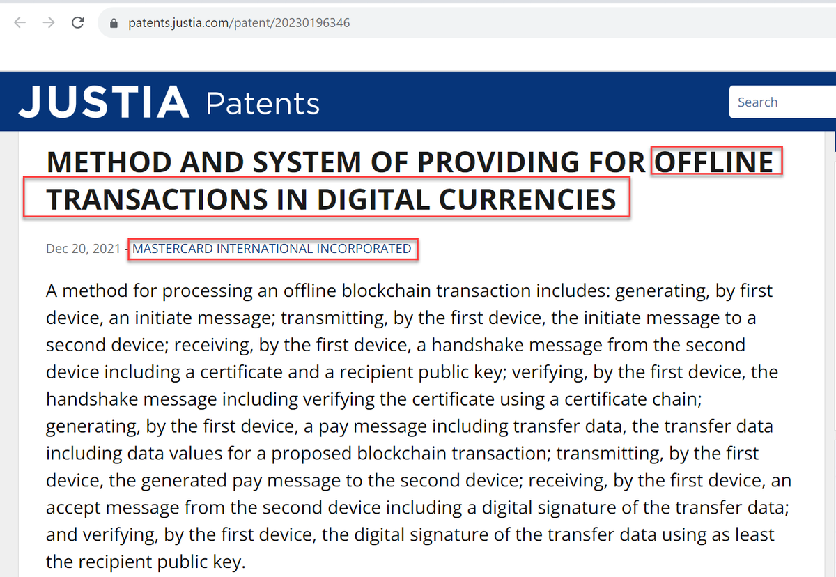 flipthechain's tweet photo. 🔥🔥Why #Mastercard is the Right Partner Working with #Ripple?🔥🔥
Mastercard holds several patents on #Blockchain. Out of various patents,  the patents on #smartcontract and #OfflineTransaction are quite Important!! 
🚨Mastercard will use the bridging capability of XRP and leverage the knowledge of Smart Contracts and Offline Payment in the New Payment Ecosystem.🚨

Patent Source - https://t.co/W1E3H60dFY
https://t.co/gEtcwa1SY1