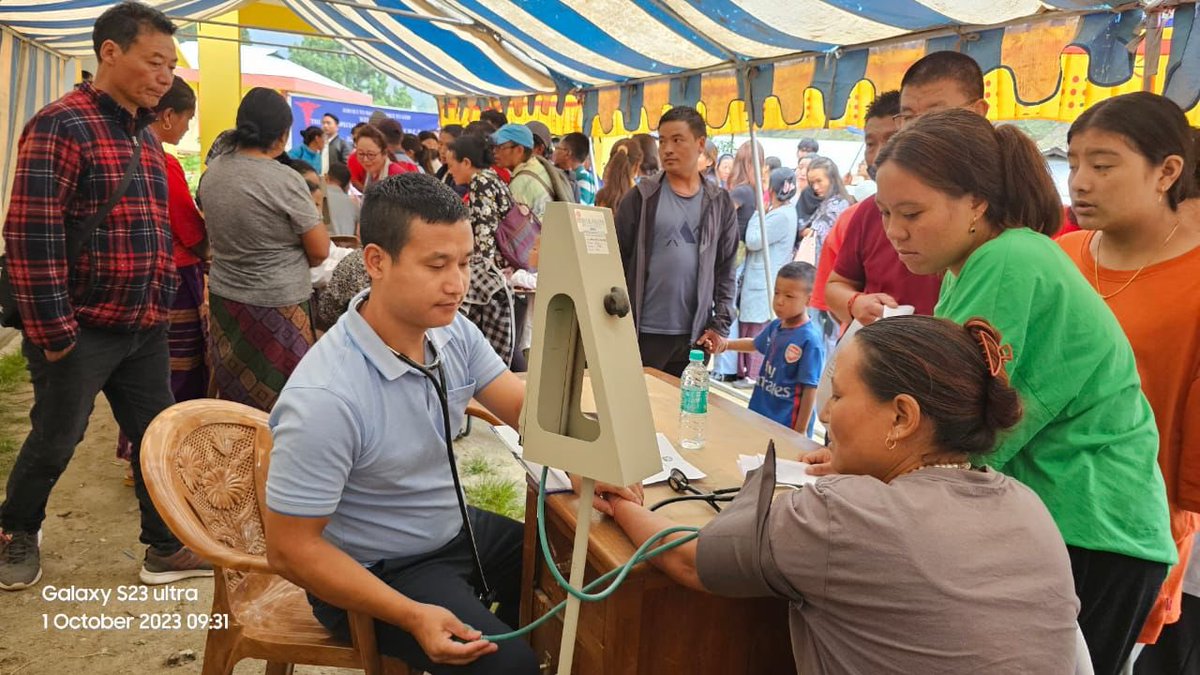 A successful one-day mega health camp conducted by a multispeciality team from TRIHMS Naharlagun, featuring 20 specialists in various fields, benefited more than 1700 beneficiaries in Dirang.