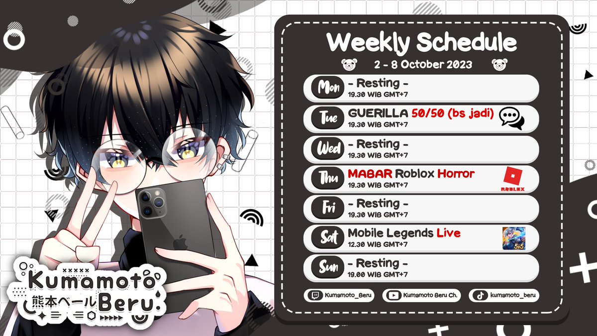 kumamoto_beru's tweet photo. KonKuma! Here is my Schedule~
【Stream】
YouTube ➣ https://t.co/ByWR5yeGlk
Twitch ➣ https://t.co/LTjb16UVOq
【Tags】
General : #Beruaya
FanArt : #Berart
NSFW : #Yaberu
Meme : #Berulah
【Support Beru】
Pantsu ➣ https://t.co/GvTULenHGP
【Schedule】
2 - 8 October 2023 https://t.co/QE2ie4MJTy