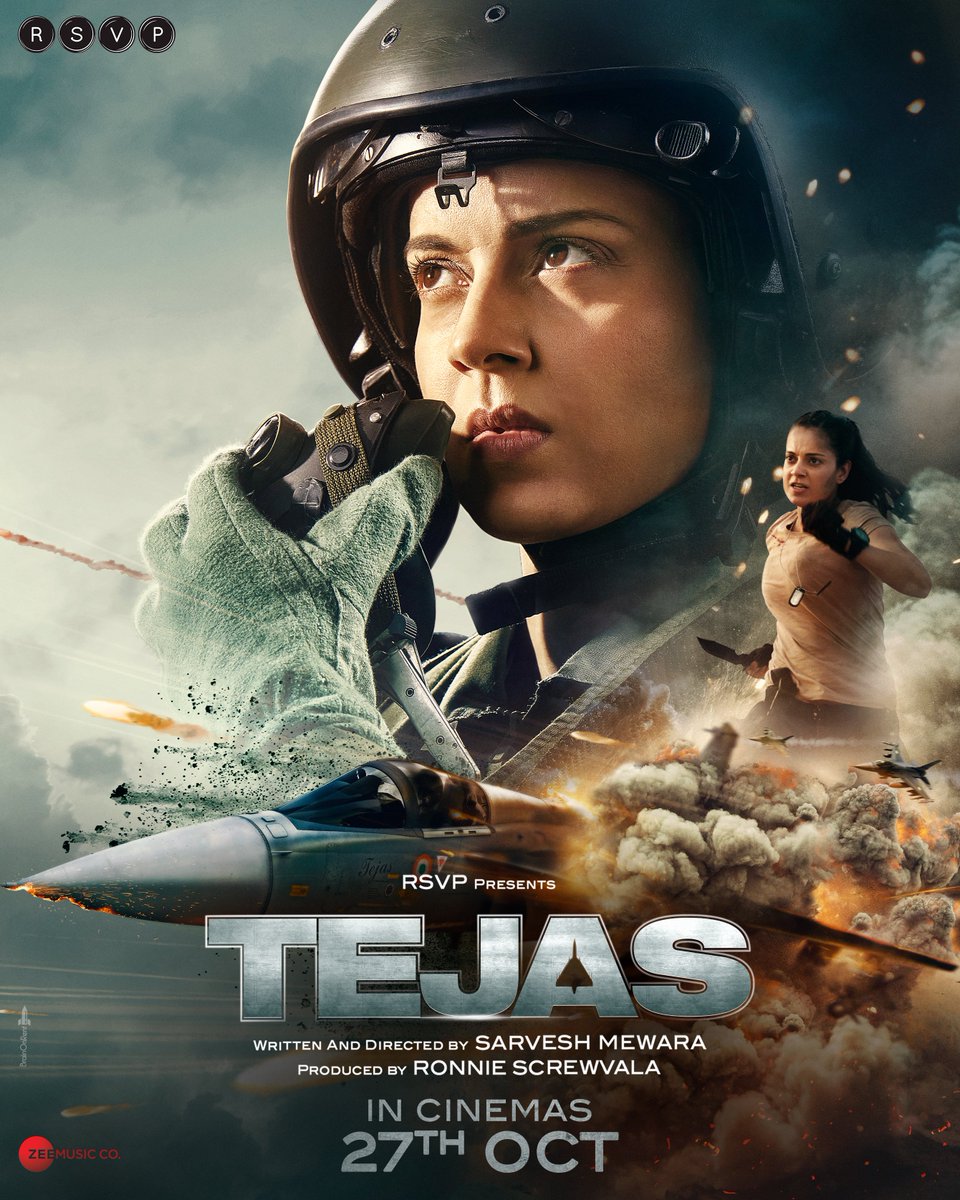 RSVP (@rsvpmovies) on Twitter photo Jab bhi baat desh ki aayegi, woh saari hadein paar kar jaayegi! 🇮🇳🙌🏻
#TeaserOutToday
#Tejas In cinemas on 27th oct
<a href="/KanganaTeam/">Kangana Ranaut</a> <a href="/sarveshmewara1/">sarveshmewara</a> <a href="/RonnieScrewvala/">Ronnie Screwvala</a> <a href="/anshul14chauhan/">anshul chauhan</a> <a href="/varunmitra19/">Varun Mitra</a> <a href="/AshishVid/">Ashish Vidyarthi</a> <a href="/TheVishakNair/">Vishak Nair</a> #ShaswatSachdev <a href="/rangoliranaut/">Rangoli Chandel (Ranaut) Fan</a> #ZainabBurmawalla #PashanJal Jab bhi baat desh ki aayegi, woh saari hadein paar kar jaayegi! 🇮🇳🙌🏻
#TeaserOutToday
#Tejas In cinemas on 27th oct
<a href="/KanganaTeam/">Kangana Ranaut</a> <a href="/sarveshmewara1/">sarveshmewara</a> <a href="/RonnieScrewvala/">Ronnie Screwvala</a> <a href="/anshul14chauhan/">anshul chauhan</a> <a href="/varunmitra19/">Varun Mitra</a> <a href="/AshishVid/">Ashish Vidyarthi</a> <a href="/TheVishakNair/">Vishak Nair</a> #ShaswatSachdev <a href="/rangoliranaut/">Rangoli Chandel (Ranaut) Fan</a> #ZainabBurmawalla #PashanJal