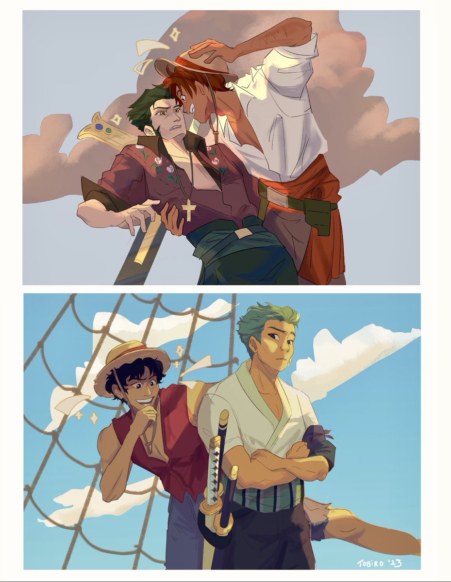 hourly zolu on X: zoro and luffy x gucci  / X