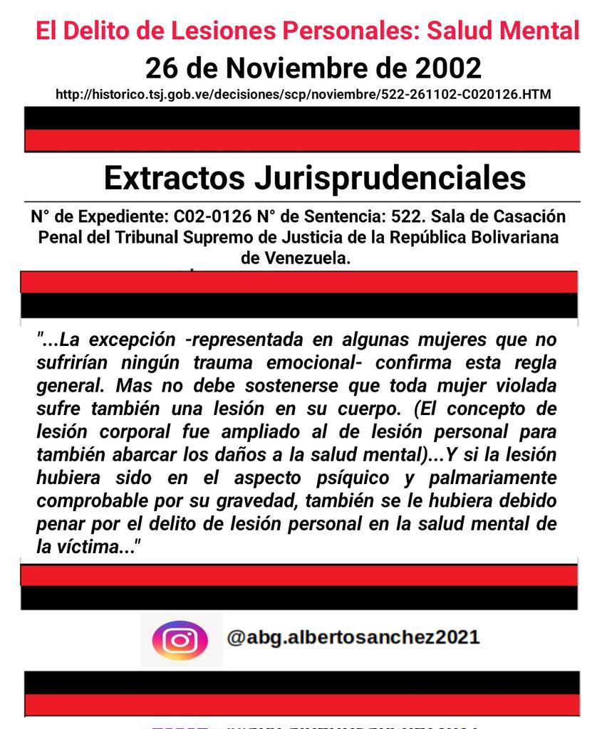 albert_ley721's tweet photo. El Delito de Lesiones Personales (Salud Mental). Fecha: 26 de Noviembre 2002 https://t.co/AjPK2aQLpu
