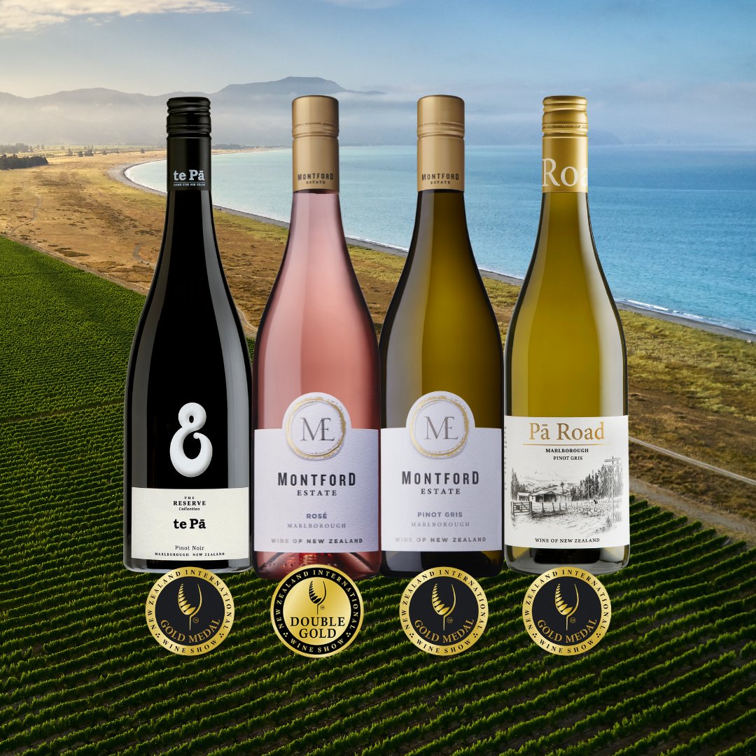 Pop the bub! 🍾 4 of our wines have won gold medals in the NZ International Wine Show: 🏅 te Pa 2021 Reserve Collection 'Westhaven' Pinot Noir 🏅 Pa Road P2023 Pinot Gris🏅 Montford Estate 2023 Pinot Gris 🏅🏅 Montford Estate 2023 Rose: DOUBLE GOLD! 🥂 #nzwine #tepawines #NZIWS