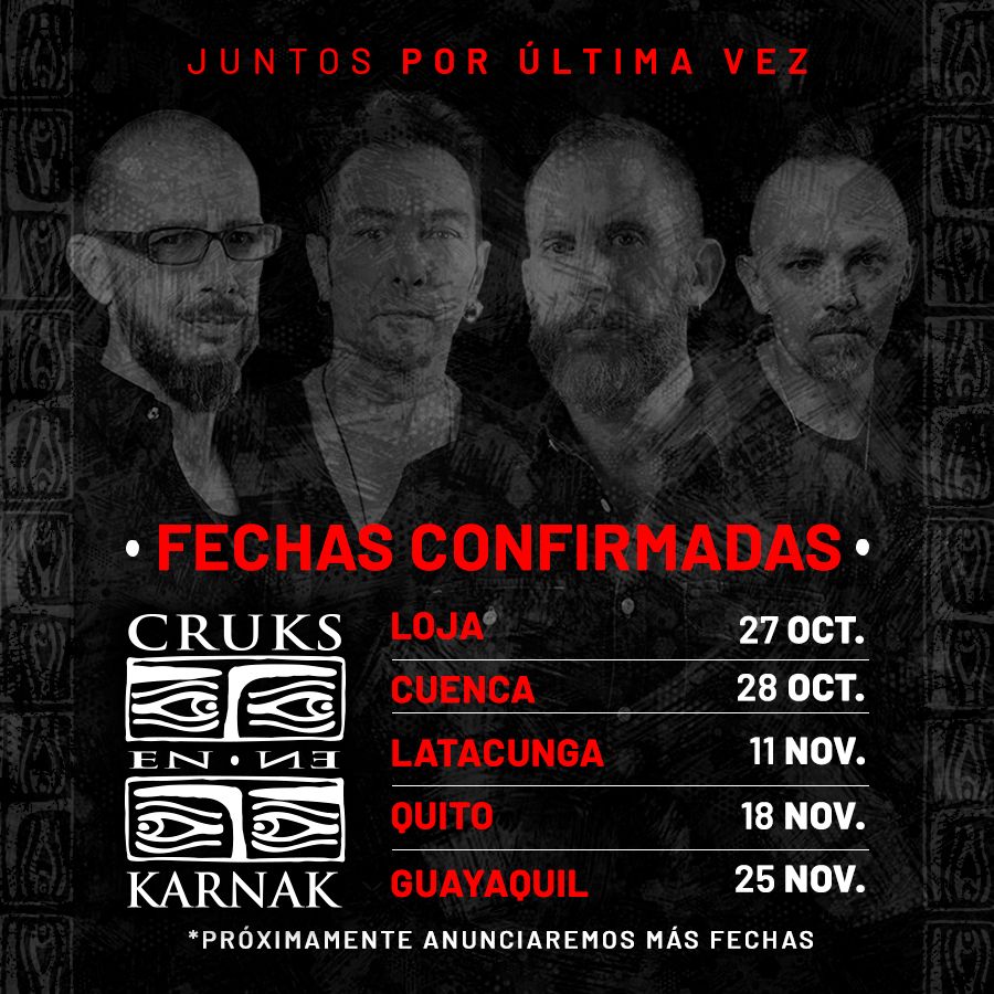 Fechas confirmadas #cruksenkarnak #cruks #loscruks #Sacoto #ecuador #AndresSacotoA #devuelvanmelaguitarra #tango #cumbia #TrilogiaASA
