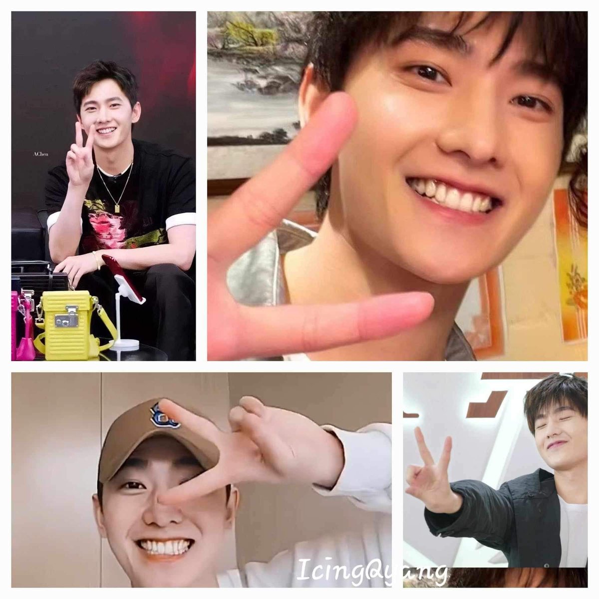 #YangYang杨洋 your #alluringsmile brightens up any dreary day. And the peace sign calms the most frayed nerves. #youlightupmylife