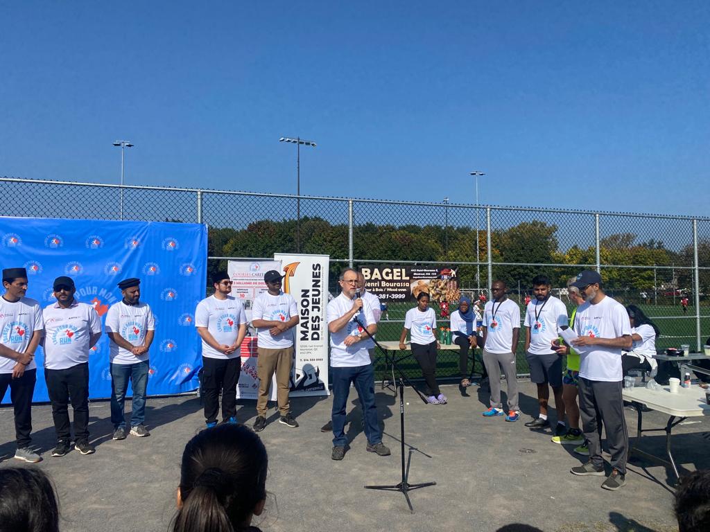 run4mtl's tweet photo. A warm thank you to @AndreAMorinPLQ, the deputy of Acadie in the National Assembly of Quebec, for joining us at Run for Montreal. Your presence added to the success of our charity run! #RunForMontreal #Charity #Mercy4Mankind https://t.co/ElmOCEP5on