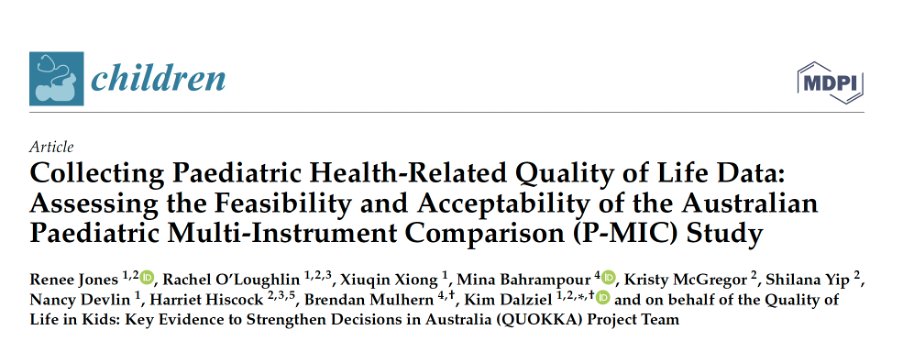 1/2 Are you interested in measuring HRQoL in children? Or the design of Multi-Instrument Comparison studies? See QUOKKA’s *new paper* 👉mdpi.com/2227-9067/10/1…

<a href="/ReneeJones4567/">Renee Jones</a> <a href="/kmdalziel/">Kim Dalziel</a> <a href="/brenjmulhern/">Brendan Mulhern</a> <a href="/HarrietHiscock/">Harriet Hiscock</a> <a href="/nancydevlin1/">nance devlin</a>