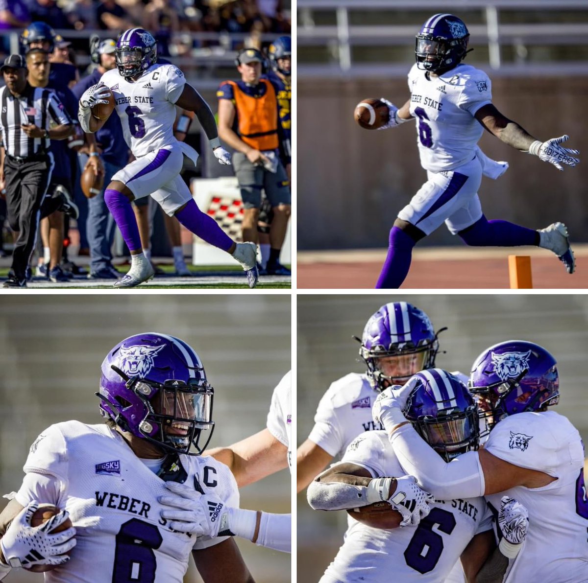 weberstatefb's tweet photo. That game-winning Pick 6️⃣ feeling! 

#WeAreWeber | @winstonreid43 https://t.co/DPCIRMkTxx