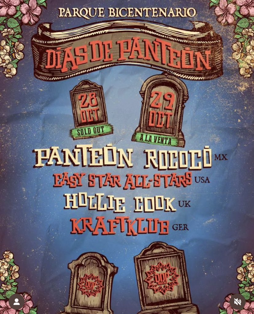 🔥😎 | Ya falta menos para disfrutar de #DíasDePanteón <a href="/RococoTweets/">Panteón Rococó</a> donde habrá grandes invitados <a href="/holliecookie/">Hollie Cook</a> <a href="/Kraftklub/">KRAFTKLUB</a>  y <a href="/EasyStarAllStar/">Easy Star All-Stars</a> 

📍Parque Bicentenario

📆 28 y 29 de octubre