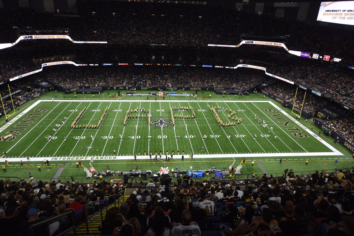 UAPBM4's tweet image. We gained about 65,000 fans today! 

Thank you @Saints for having us perform halftime at today’s game!  #UAPB #UAPBBand
