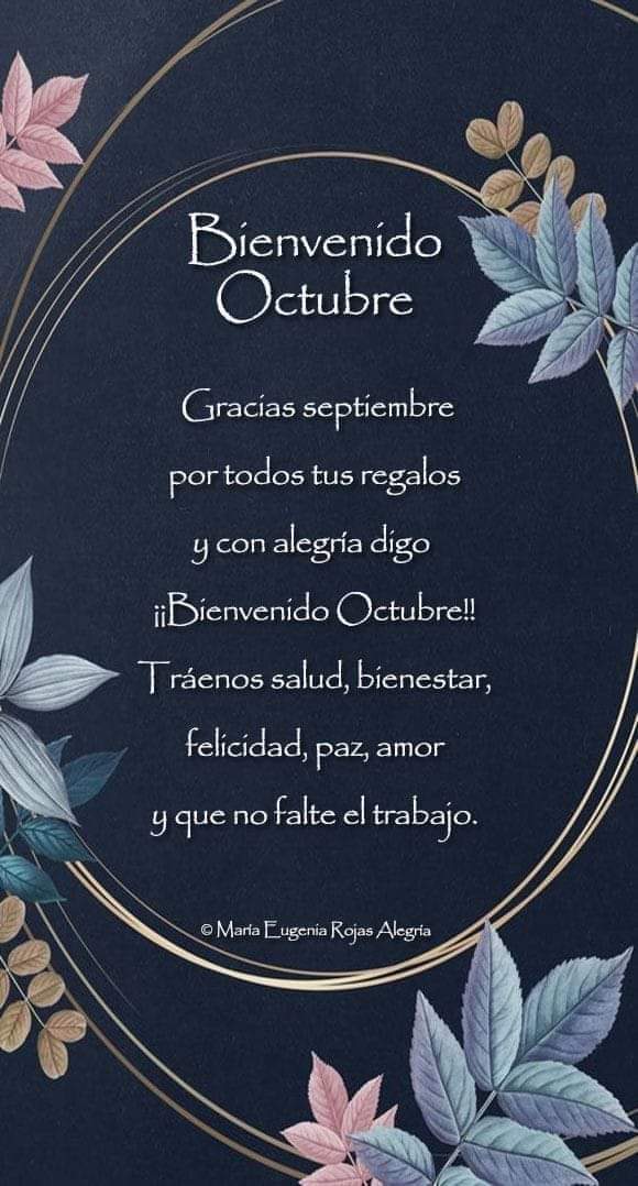 #BienvenidoOctubre 🙏