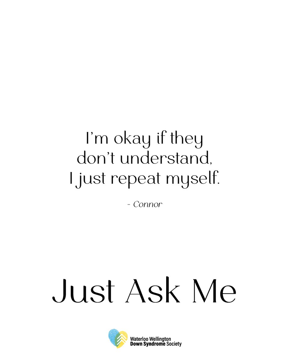 WWDSS_WWDSS's tweet photo. Just Ask Me - Connor
#JustAskMe #Capable #SeeTheAbility #DownRightCapable #WWDSS #OneForTheWall #DownSyndromeAwareness #DownSyndromeAcceptance #DownRightPerfect #WouldntChangeAThing #T21 #Trisomy21 #DownRightWorthy #Worthy #UpSyndrome #ShoutTheirWorth #DontLimitMe #DesignerGenes https://t.co/vMNkVAUioC