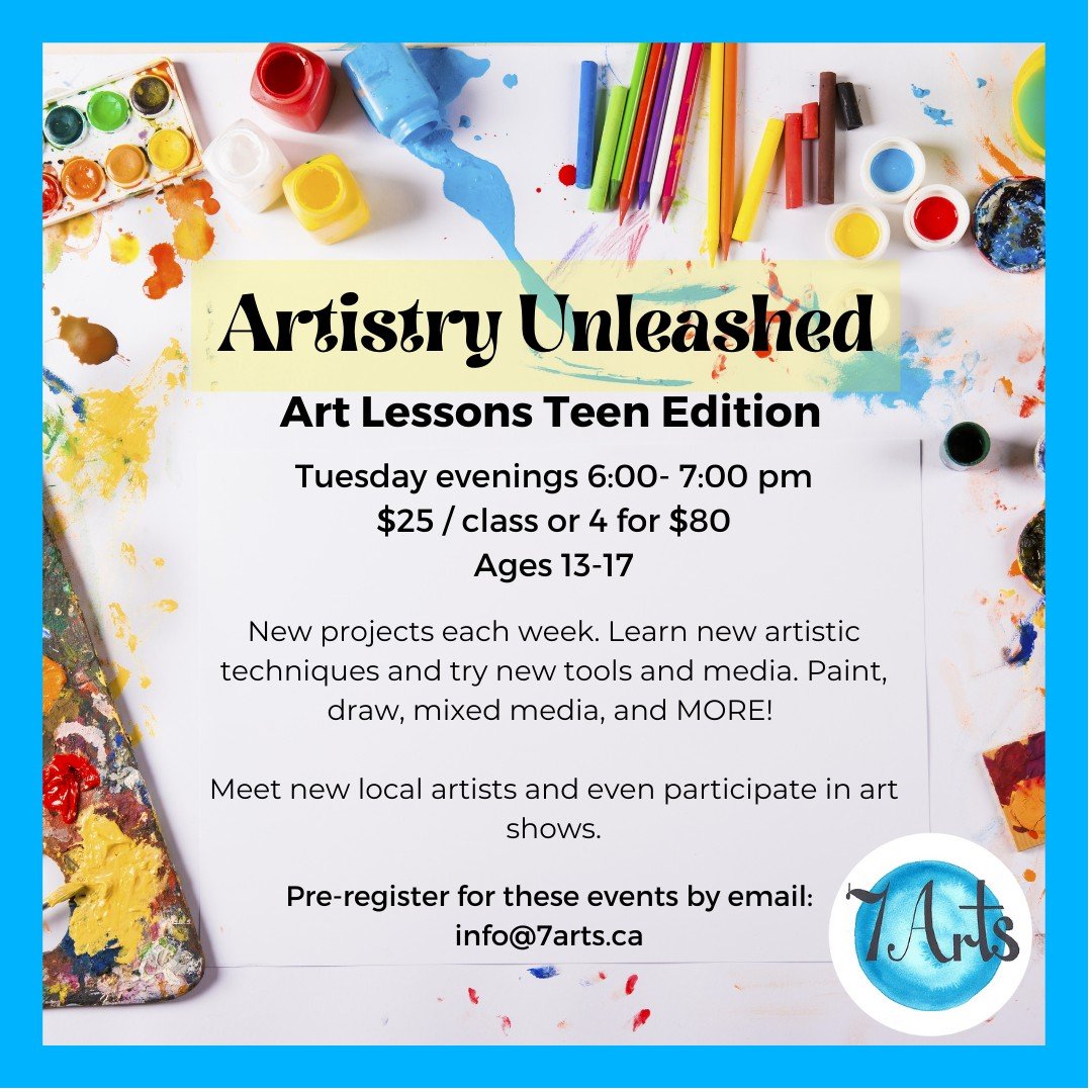 Art lessons for teens!