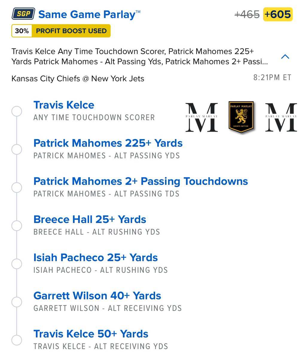MarlayWins's tweet photo. 🚨Sunday Night Football Parlay🏈

We had some wins today 🏆 and most definitely some loses 💪🏽 but this right here will go green ✅ 

#ParlayMarlay #SNF
#GamblingX #GamblingTwitter https://t.co/EHpo0TVoKd