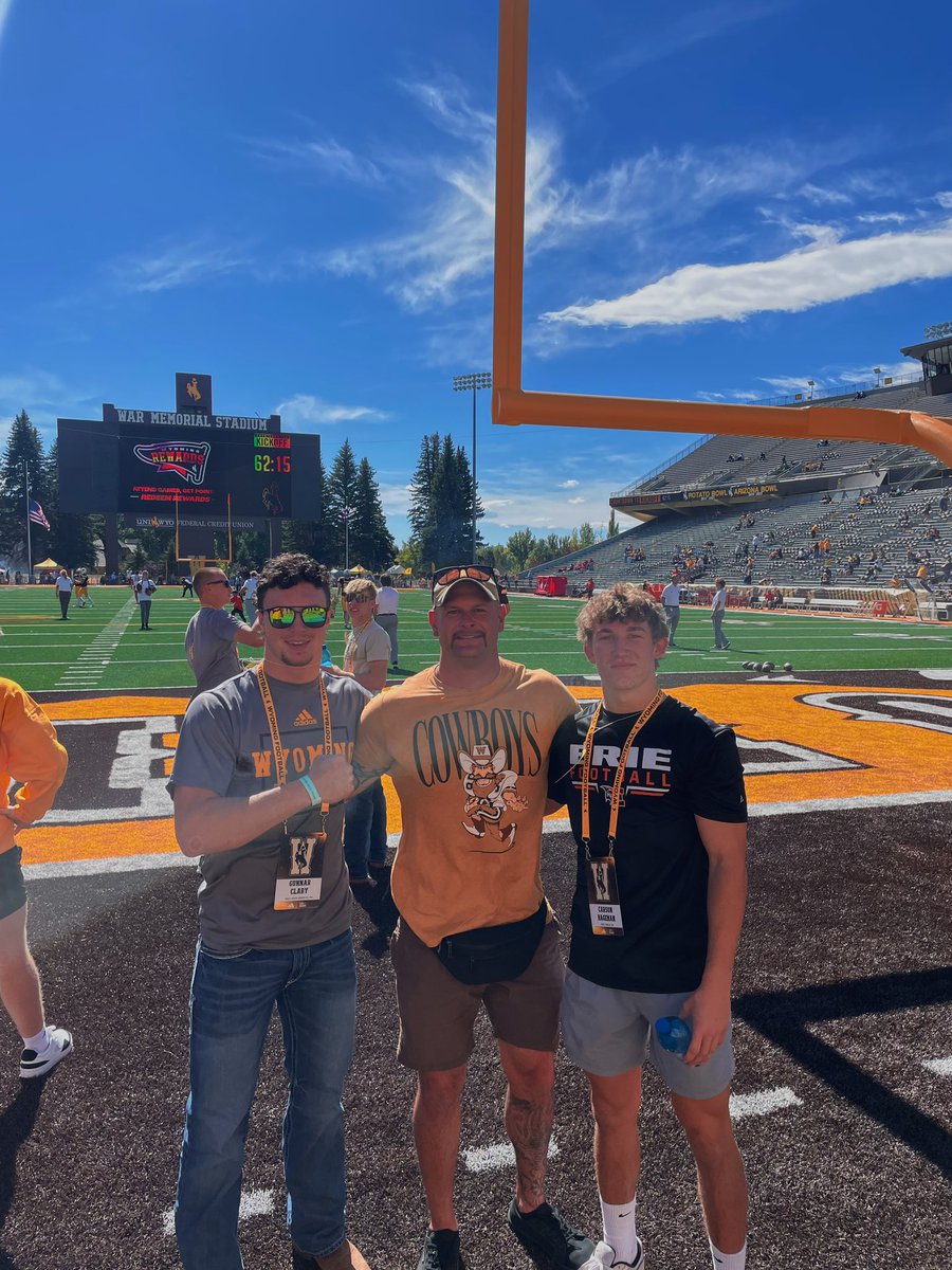 A lot of fun being back at <a href="/wyo_football/">Wyoming Cowboy Football</a> this weekend! Appreciate the great hospitality, can’t wait to be back!! <a href="/CoachBHen/">Brian Hendricks</a> <a href="/CoachABohl/">Aaron Bohl</a> <a href="/CoachCBohl/">Coach Craig Bohl</a> <a href="/WyoFBRecruiting/">Wyoming Football Recruiting</a> <a href="/samantha_patten/">Sam Patten</a> <a href="/Gabe_Knapton/">Gabe Knapton</a> <a href="/BeechFootball/">Beech Football</a> <a href="/Brint_Russell/">Coach Brint Russell</a>
