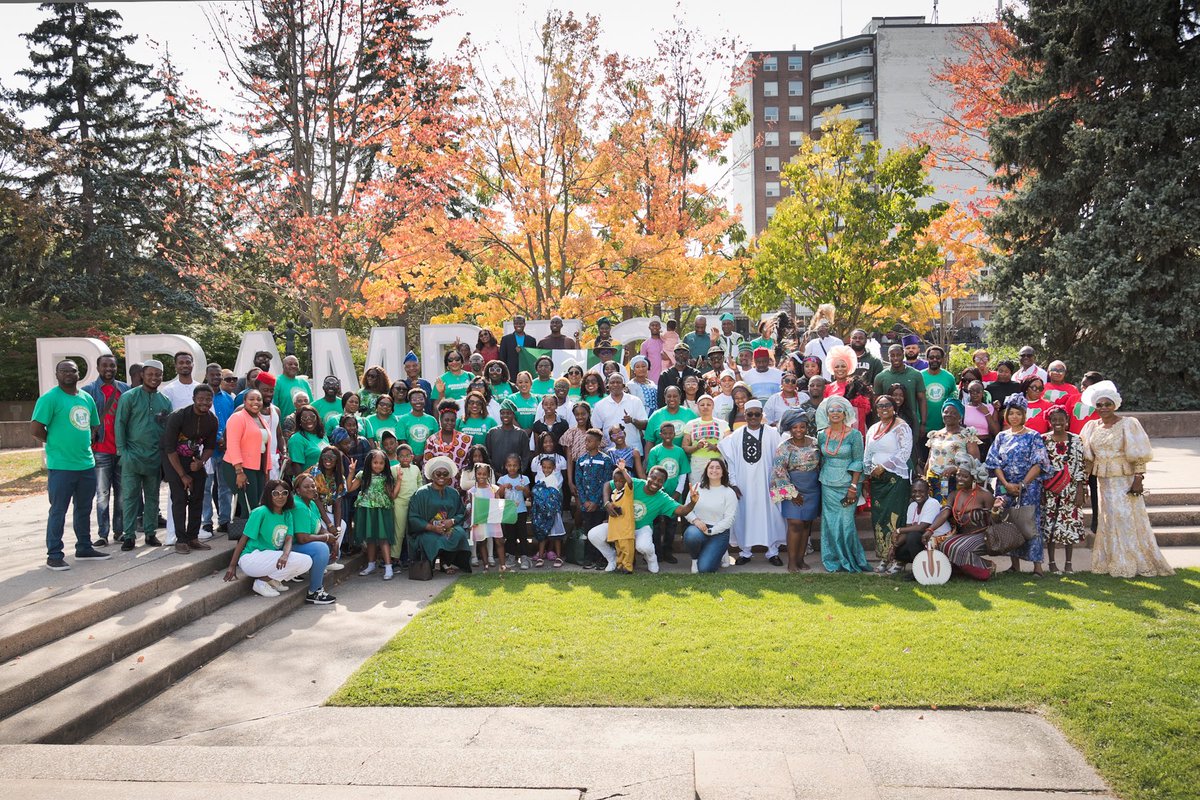 CityBrampton's tweet photo. This afternoon, the community gathered in Ken Whillans Square at Brampton City Hall for a flag raising honouring Nigeria’s Independence Day.

Today and every day, the City recognizes and celebrates the significant contributions of the Nigerian community in #Brampton. 🇳🇬 https://t.co/ph1XpMYRxa