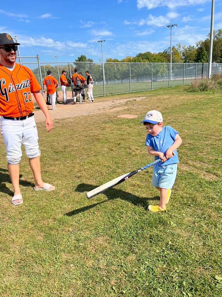 Thomas took his first few hacks today.