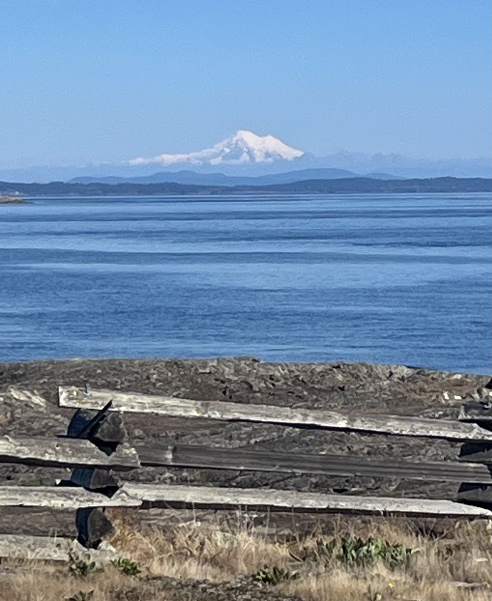 Hard to resist a shot of Mt. Baker from #Victoria BC when the weather brings it out like this! #mountains #nature