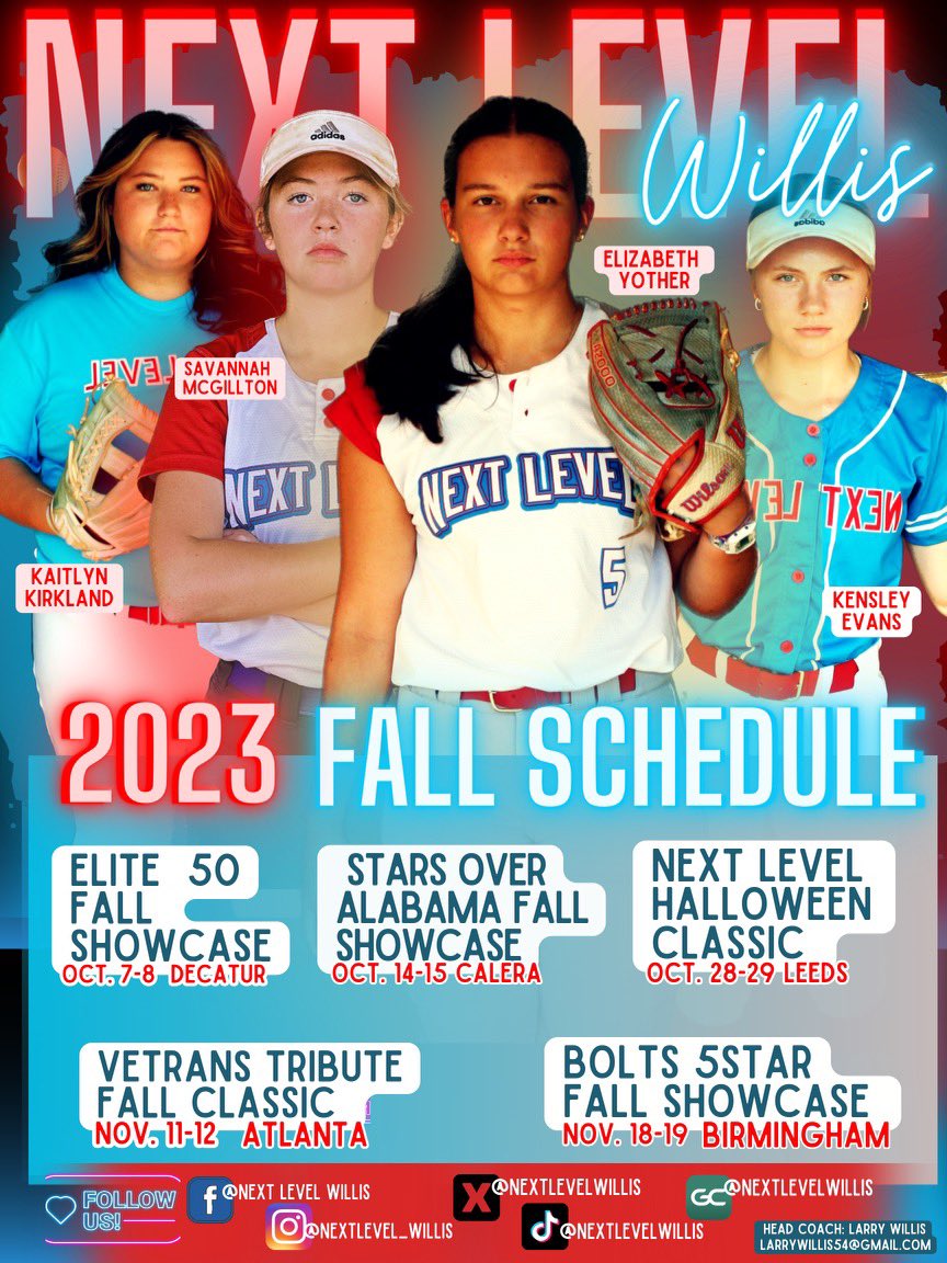 Come check us out this fall!! Tournament schedule is listed below. #levelup