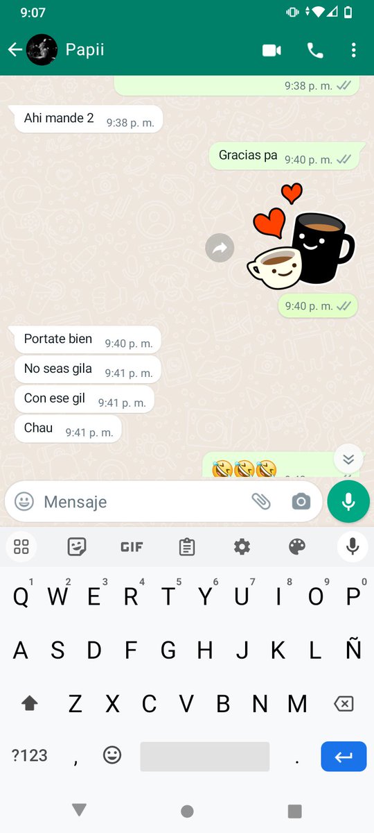 Acuérdensen de las palabras de mi papá