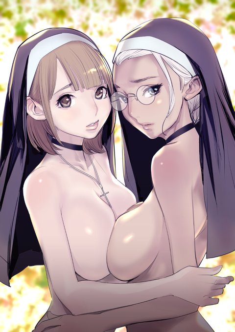 #メガネの日 だったらしいので、一番描きたい自作のメガネキャラ。スリングショットの修道女の同僚。プロットはほとんど出来てるけど、描きださないまま5年くらい経ってる…。 