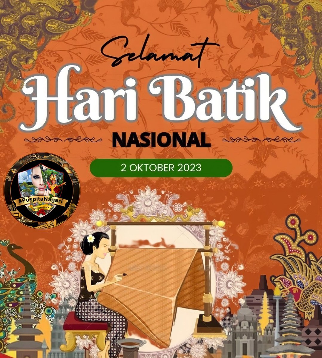 Batik telah diakui UNESCO sebagai Warisan Budaya Tak Benda pada 02 Oktober 2009.

Tak hanya bernilai seni, batik memiliki makna filosofi yang dibuat dengan teknik, simbolisme serta budaya yang melekat di Indonesia.

Selamat Hari Batik Nasional 2023
#PuspitaNagari