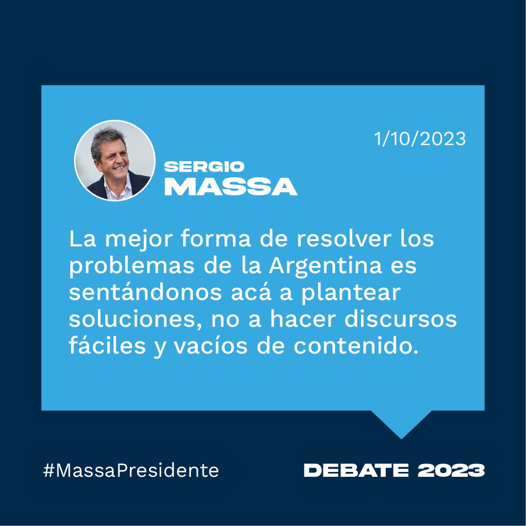 - <a href="/SergioMassa/">Sergio Massa</a>
#MassaPresidente
#Debate2023