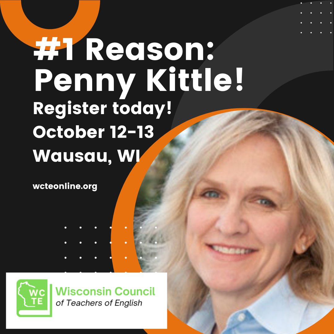 WCTEorg's tweet photo. Top 10 reasons to join us at the 61st annual WCTE Convention! #1: @pennykittle  is our keynote speaker! What are you waiting for? Register today at: https://t.co/VAfBdCkPbH https://t.co/Mo01FnKQW6