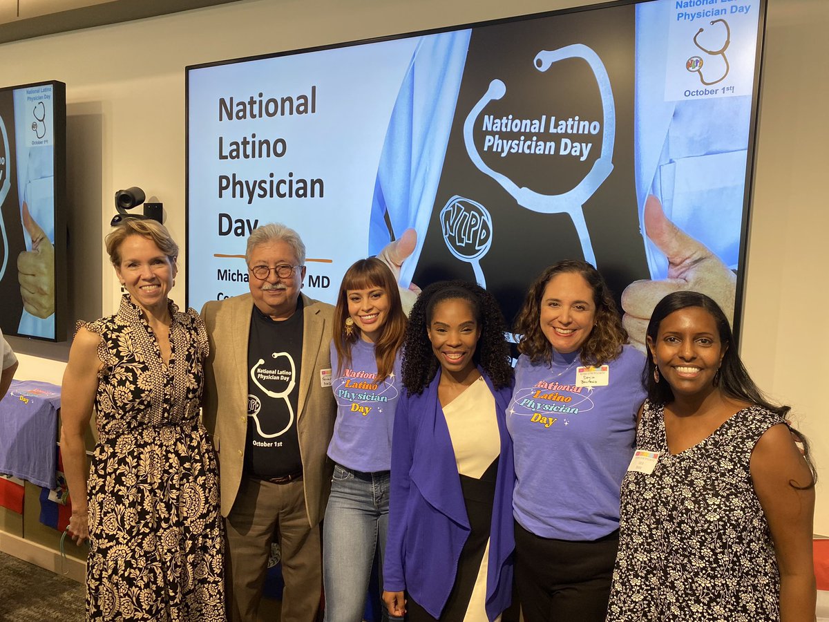 We are so proud of PGY2 <a href="/DaphneJoyGG/">Daphne Joy García Galán</a> speaking at the <a href="/StanfordMed/">Stanford Medicine</a> #NationalLatinoPhysicianDay! Also pictured are some of our residents (Diana <a href="/JPForeroMD/">Juan Pablo Forero, MD</a>) + visiting SCORE students (funded UIM clerkship) &amp; <a href="/StanfordPeds/">Stanford Pediatrics</a> faculty leaders, including our dept chair Mary Leonard.