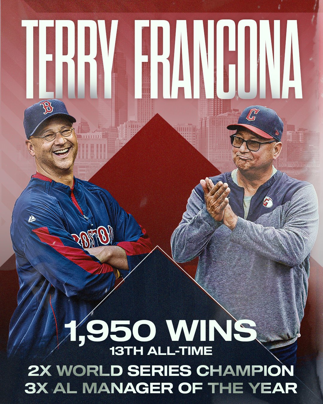 MLB on X: Terry Francona was one of the best managers of his generation.  Cheers to a great career, Tito.  / X