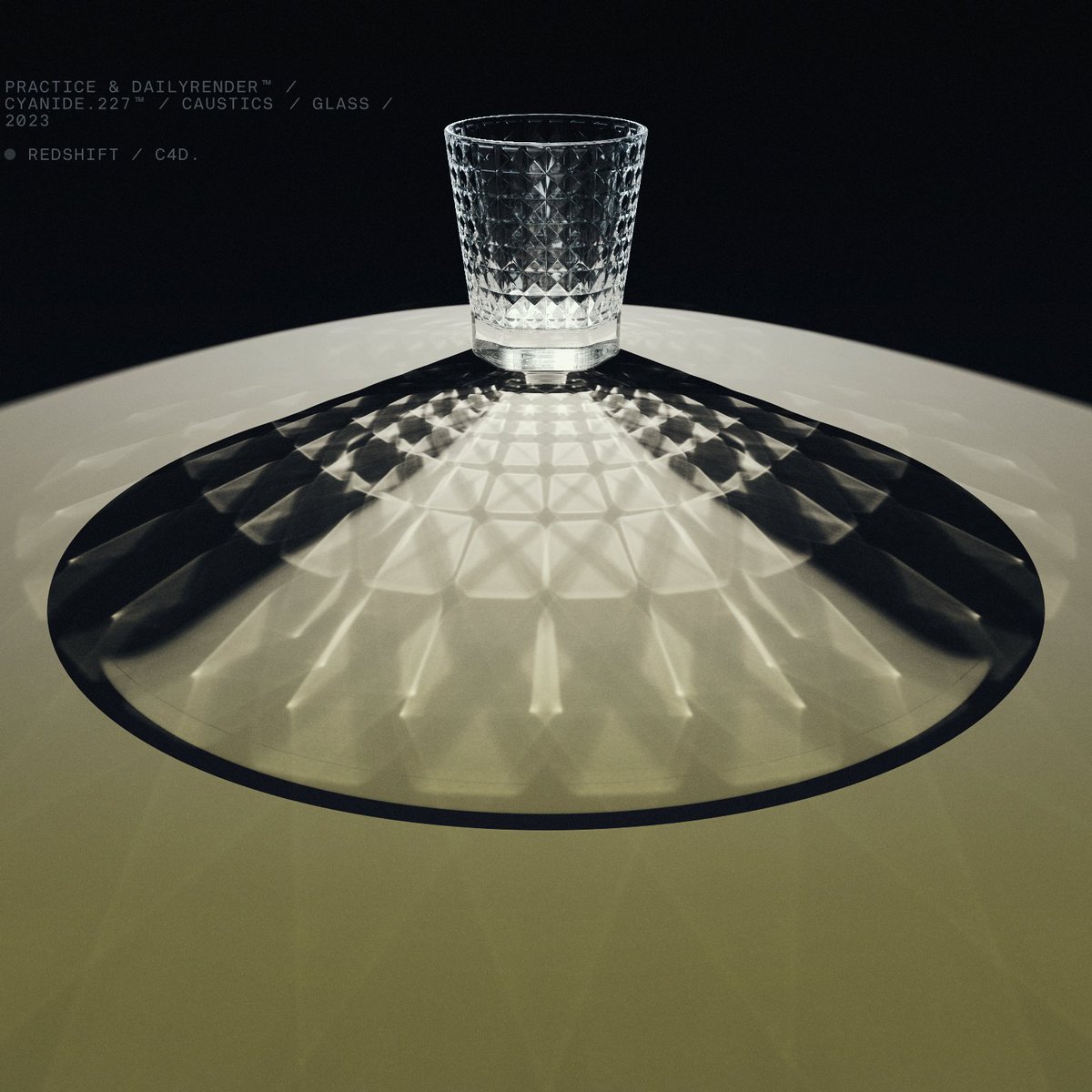 cyanide227's tweet photo. Glass Experiments
(Caustics with Displacement method)
Redshift / C4D
.
#redshift #maxon #cinema4d #glass #studies #displacement #render #cgi #3d #royalglass #caustics #studioshot https://t.co/fqYV7kEDUk