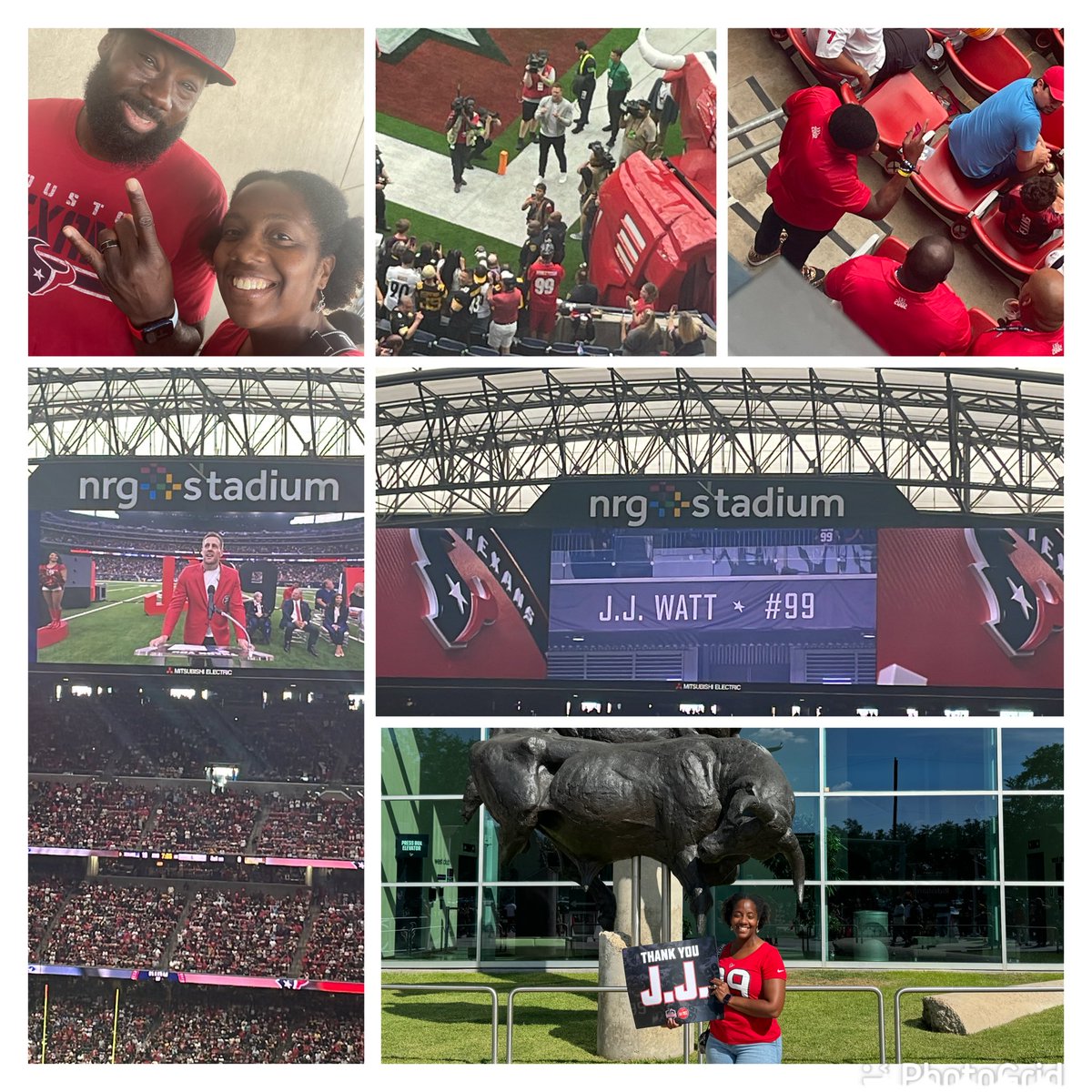 What an ELECTRIFYING game!!!🔥 The crowd was loud for both teams. The Texans legends were seated below us. JJ Watt was in the house for his Ring of Honor induction and we came out with the WIN!!! What a game day. 🏈🎉 <a href="/HoustonTexans/">Houston Texans</a>  <a href="/JJWatt/">JJ Watt</a>