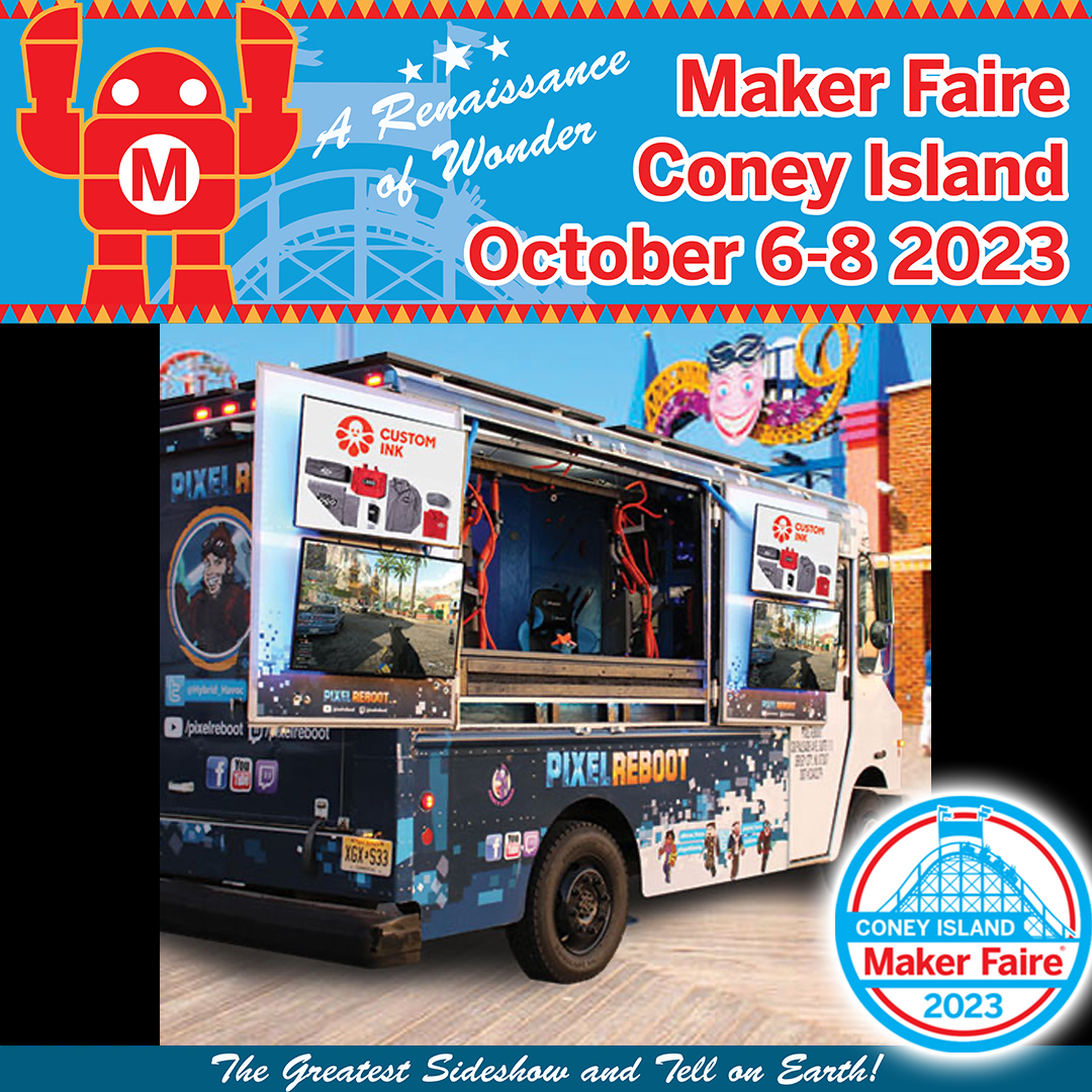 MakerFaireConey's tweet image. Meet "Pixel Reboot Gaming Center" (@PixelReboot) at Maker Faire Coney Island!

Pixel Reboot will bringing gaming excitement to Maker Faire.

Join up for a gaming experience like no other!

Tickets:
universe.com/events/maker-f…