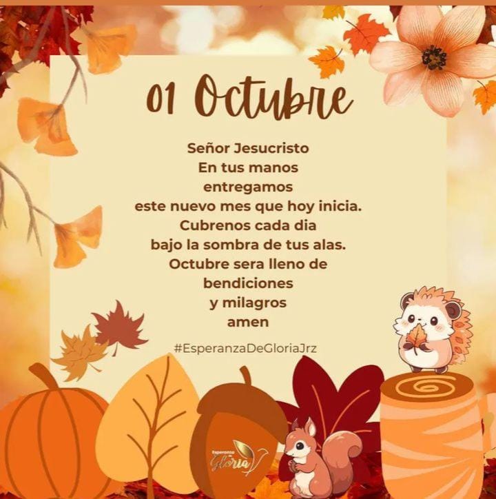 Tengamos un bendecido mes. Vamos por el 10 #Octubre #FelizOctubre 🎃🫶🍁🍁🍁🍁