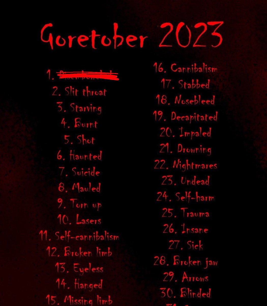 bipolarsimon's tweet photo. GORETOBER DAY 1  🚫 https://t.co/woY3iNB21F