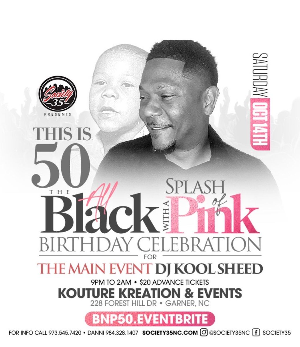 RayTheAtypical's tweet photo. My brother Sheed's 50th! The place to be next Saturday! https://t.co/MSCxRKVQhz