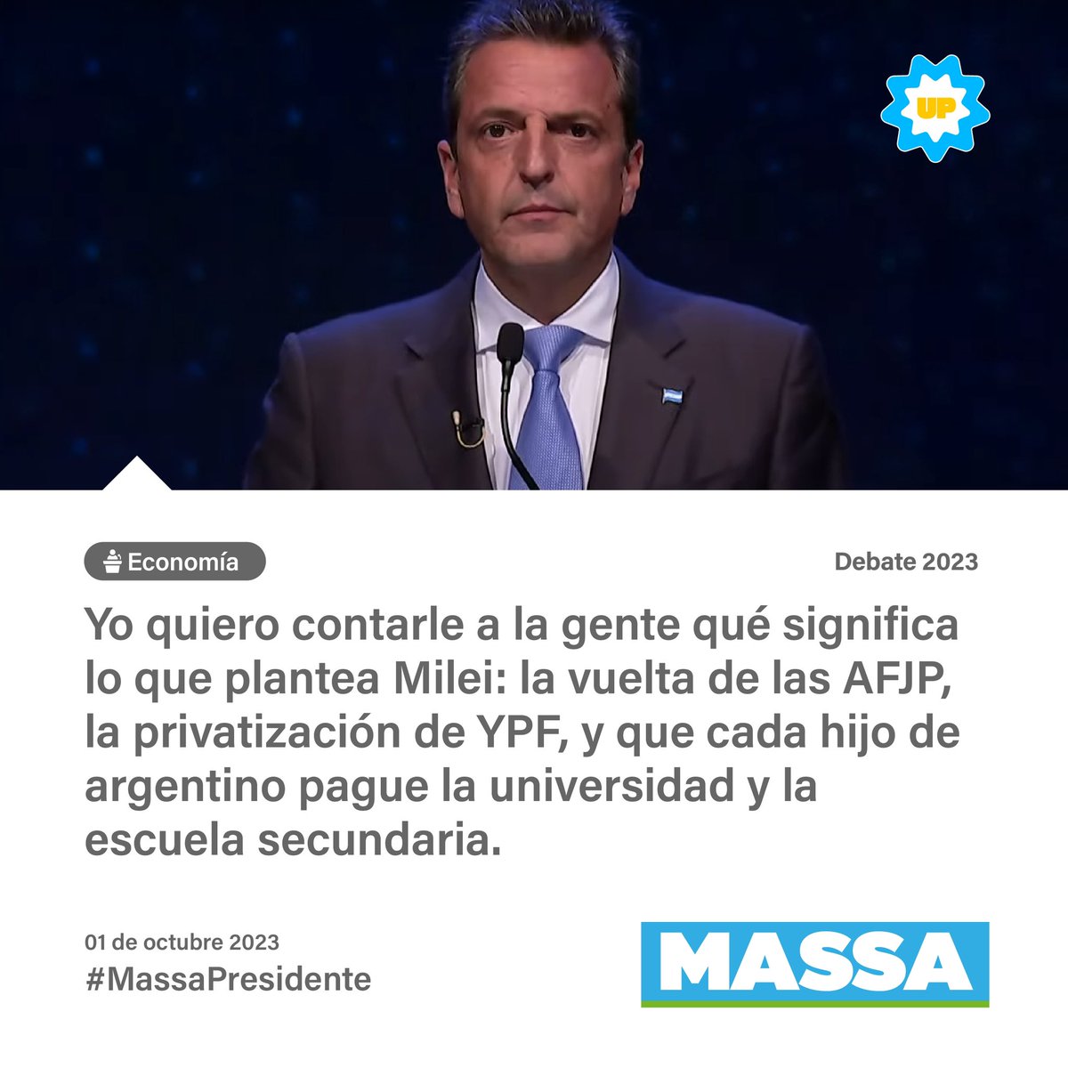 » ECONOMÍA

#Debate2023 • #MassaPresidente 🇦🇷