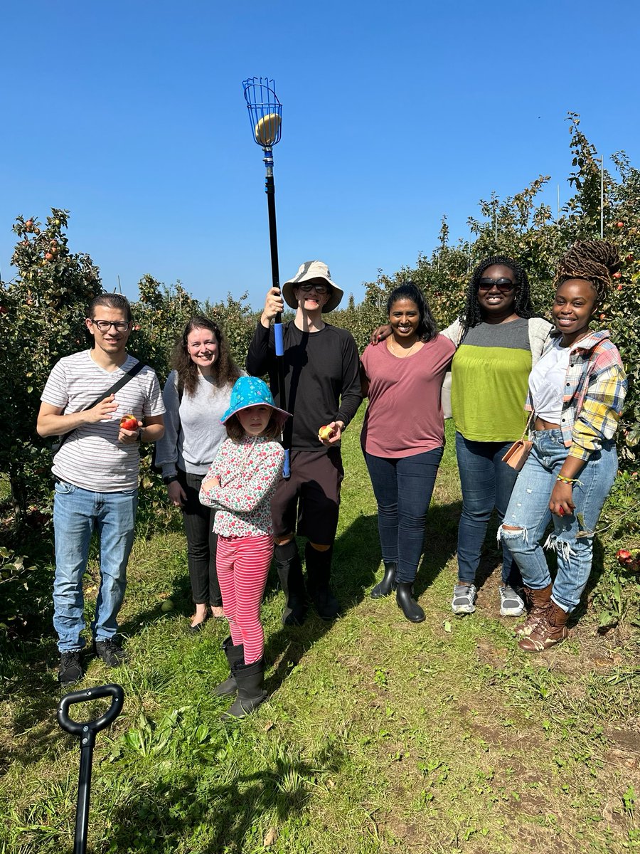 This brings us to our first October highlight… fellowship outing for Apple picking at @LymanOrchards ! @tariqkewan @curtperrymdphd @RachelPerryLab1 @KwarambaT90 @ThejalSrikumar