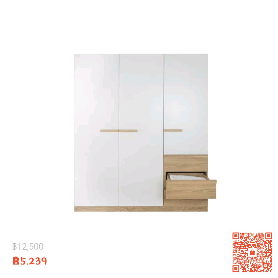 ลองเข้ามาดูสินค้า [กทม. 3-5 วัน ส่ง] SB Design Square ตู้เสื้อผ้าบานเปิด รุ่น Hanz สีขาว (150x60x180 ซม.) แบรนด์ KONCEPT FURNITURE ลดราคา 58% เหลือ ฿5,239 เท่านั้น! ซื้อได้ในแอป Shopee ตอนนี้เลย! shope.ee/3fbvl955Zg?sha…