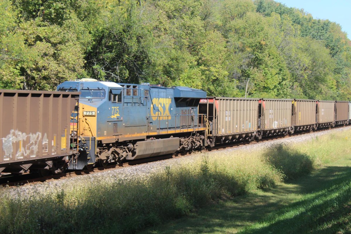buckeye_and's tweet photo. A trip to Taylorsville MetroPark @MetroParksTweet on the Vandalia siding today. Able to catch the @CSX B&O fade unit on I141, along with other traffic on the rails #Railroad #Railfan #CSXTransportation #RailroadPhotography #photograghy #FreightTransportation #TrainSpotting https://t.co/LwGx7qz9Qt